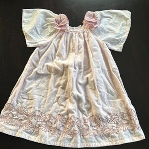 Maggie & Zoe Pink and White Nightgown with Romantic Embroidery